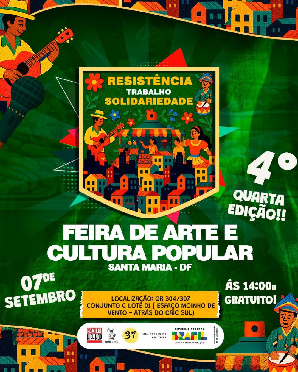 Santa Maria celebra independência com Feira de Arte e Cultura Popular