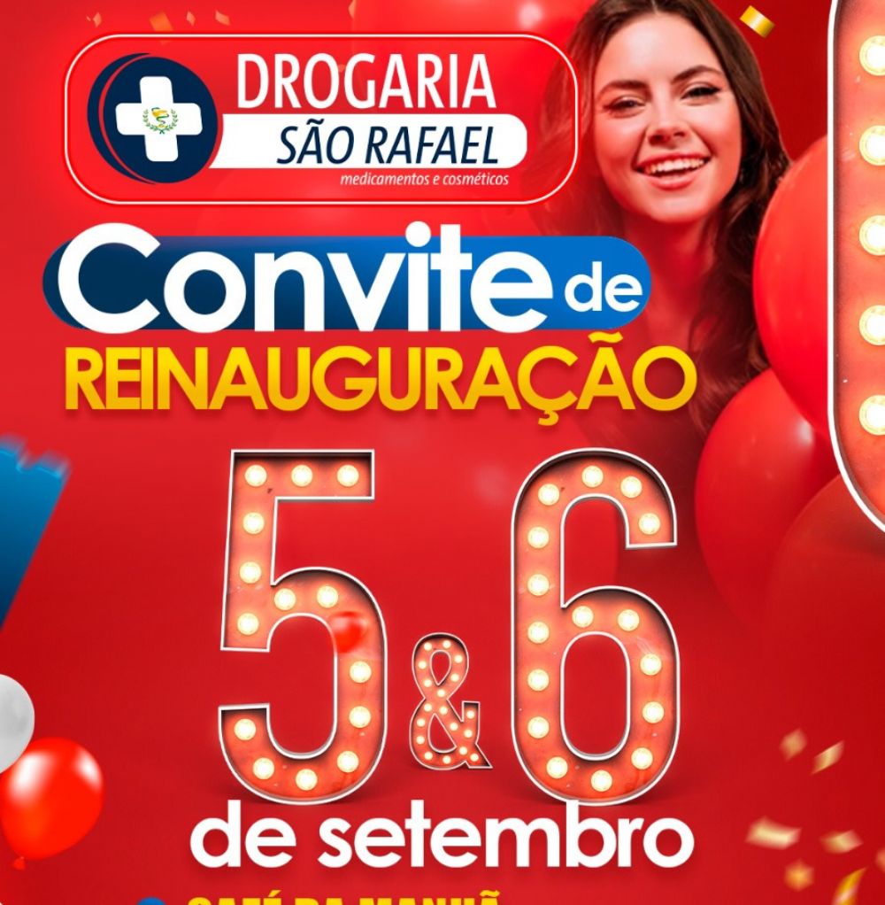 Reinauguração da Drogaria São Rafael (Santa Maria) contará com promoções e diversas atividades neste fim de semana