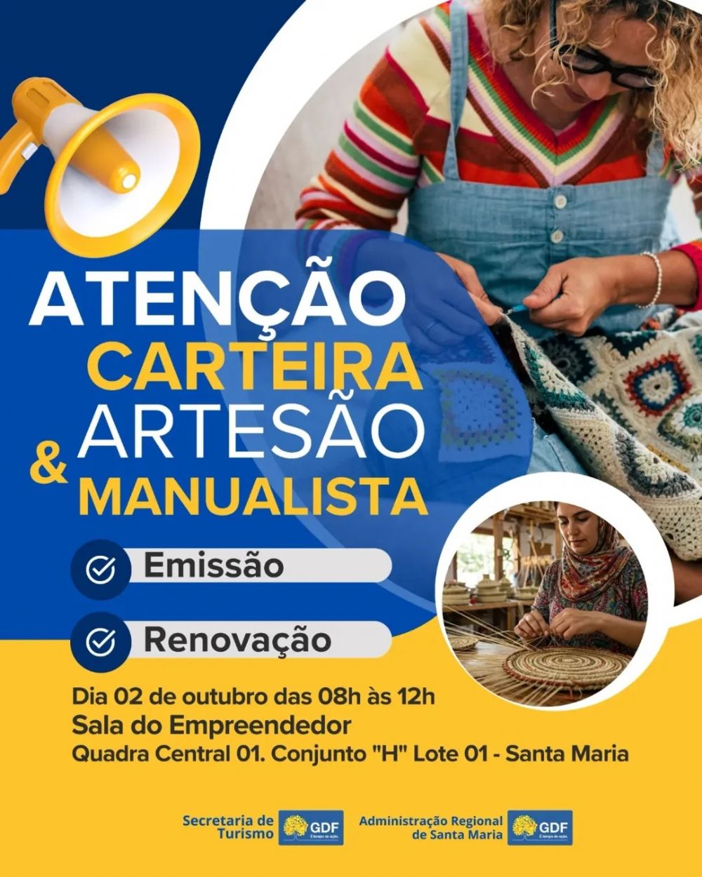 Santa Maria terá emissão e renovação gratuita da Carteira Nacional do Artesão nesta quinta-feira