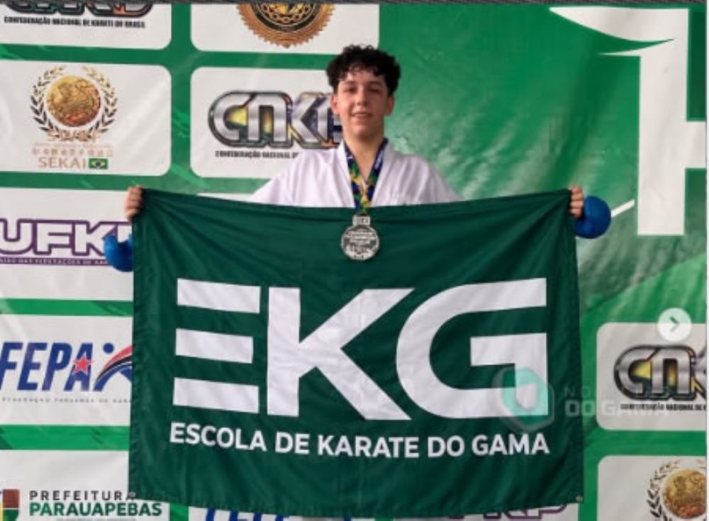 Atleta do Gama conquista vice-campeonato pan-americano de karatê no Pará e garante vaga no Mundial