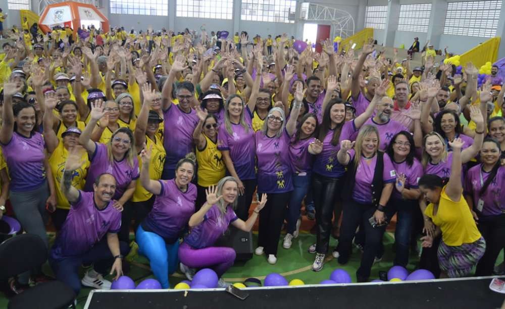 Confira as fotos Encontro do Programa Ginástica nas Quadras do Agosto Lilás em Santa Maria