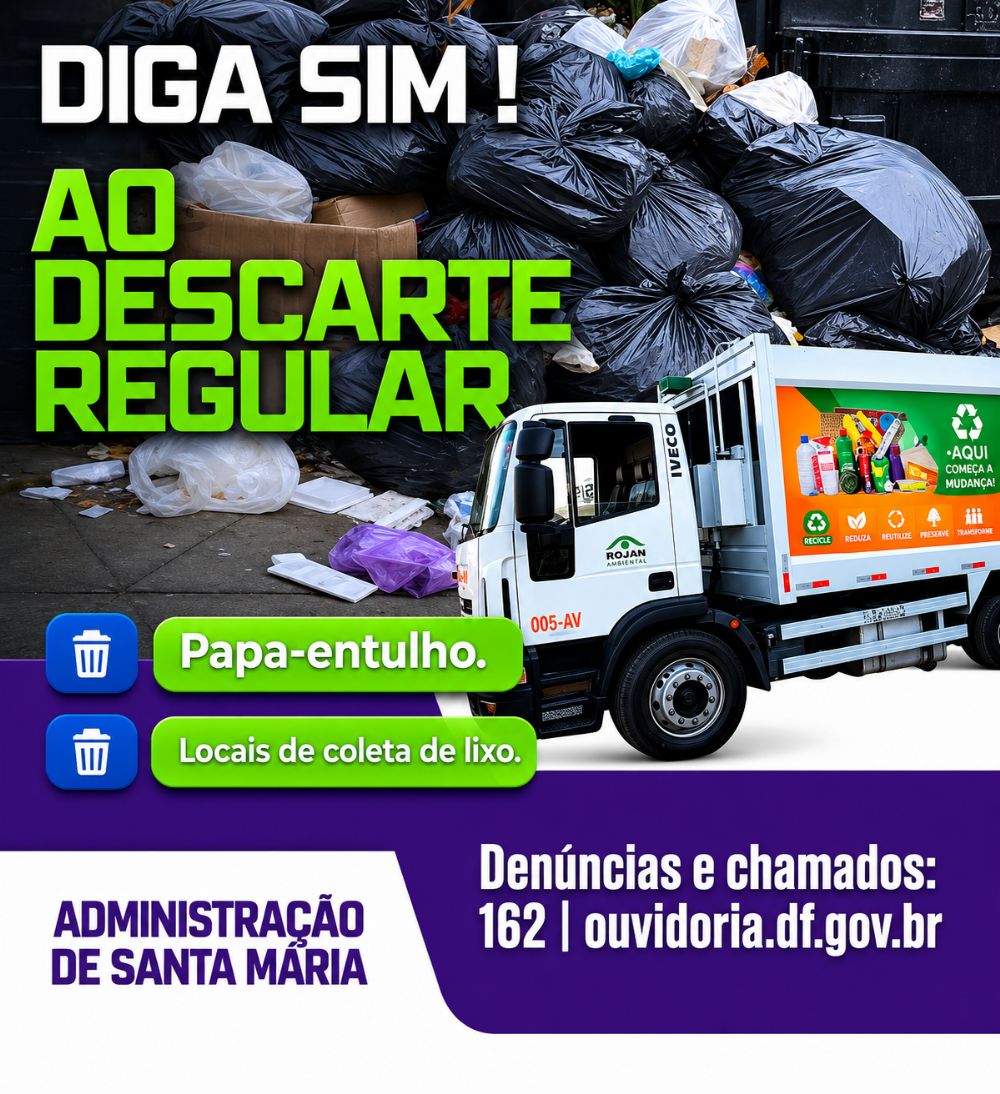 Denuncie o descarte irregular de lixo e entulho na áreas públicas da cidade